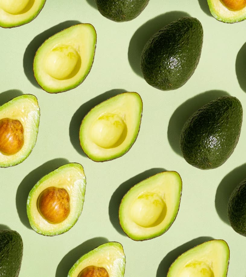 Pattern of fresh avocados